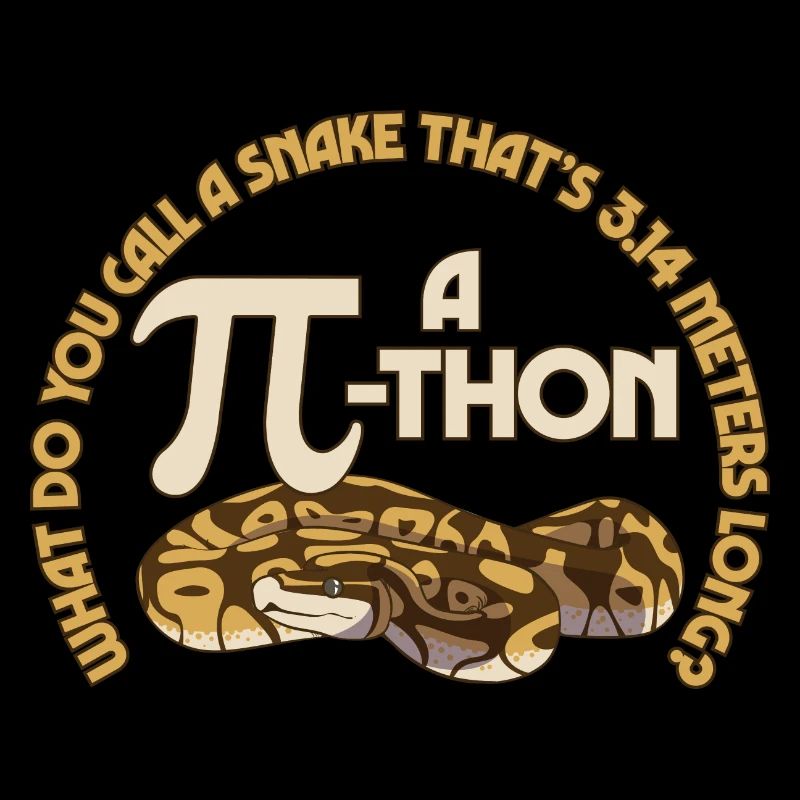 Math Pun Pi-thon Drôle Serpent Mathématiques Meme