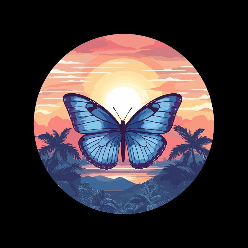 Blauer Morpho-Schmetterling