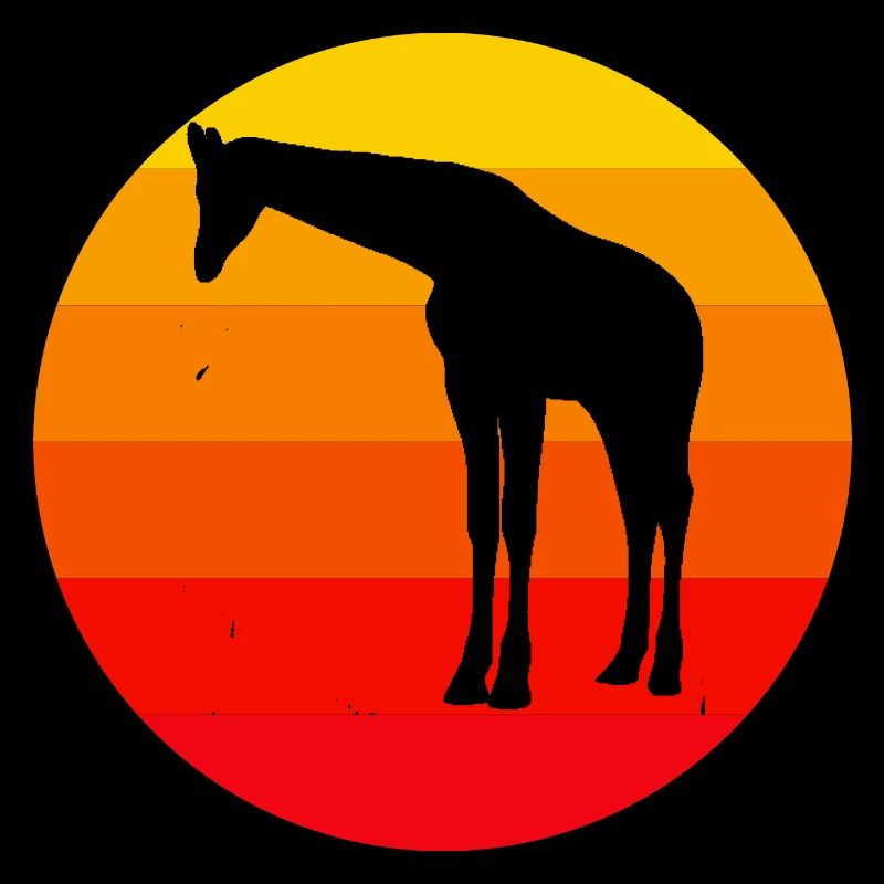 Girafe rétro Sunset
