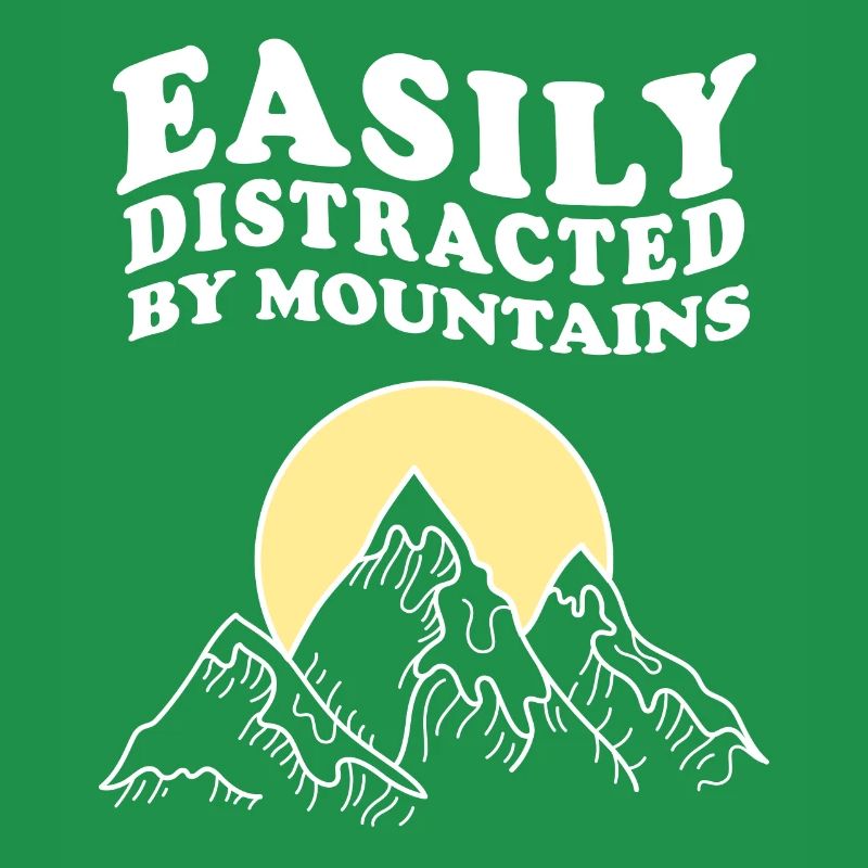 Facilement distrait par les montagnes rétro Vintage Berge