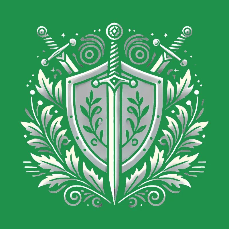 Shield and Swords Crest Design