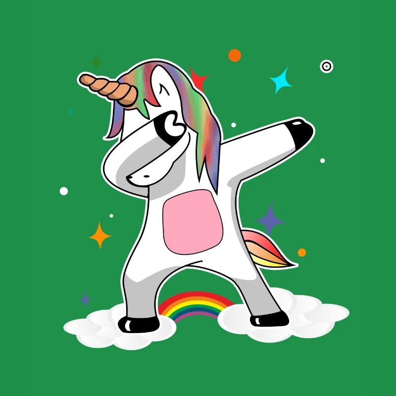 Rainbow Dabbing Unicorn
