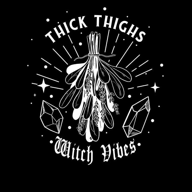 Halloween Hexe Hexen Thick Thighs Witch Vibes