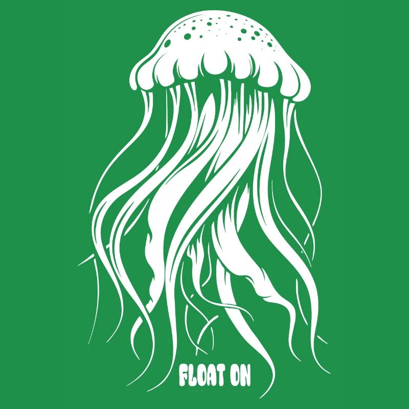 Float on, jellyfish with tentacles, sea creatures