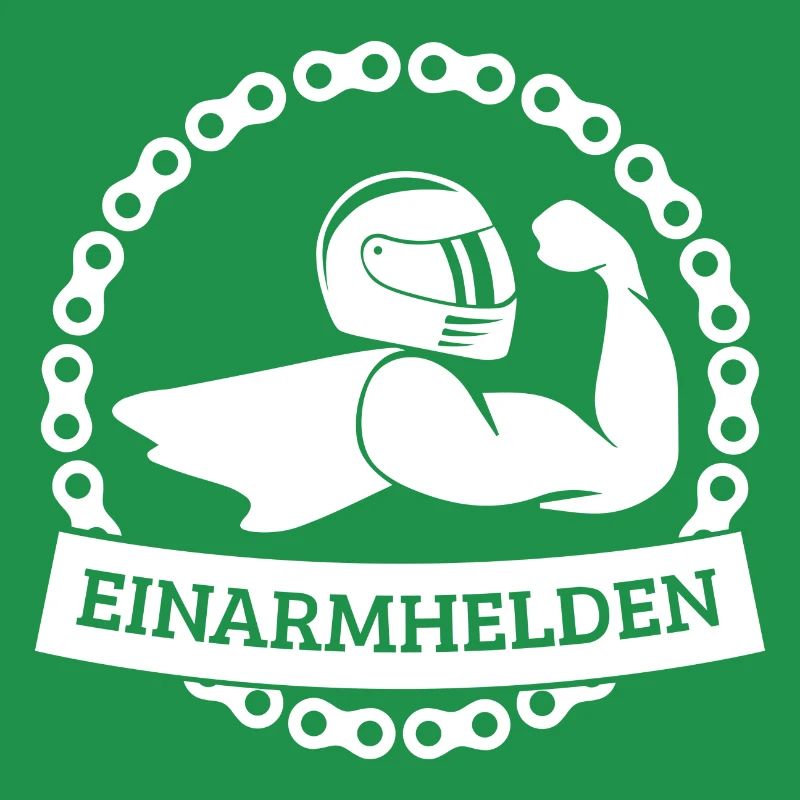 Einarmhelden 1-farbig (weiß)