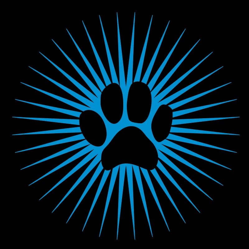 rayons bleu étoiles chat chien patte d'animal de compagnie fu