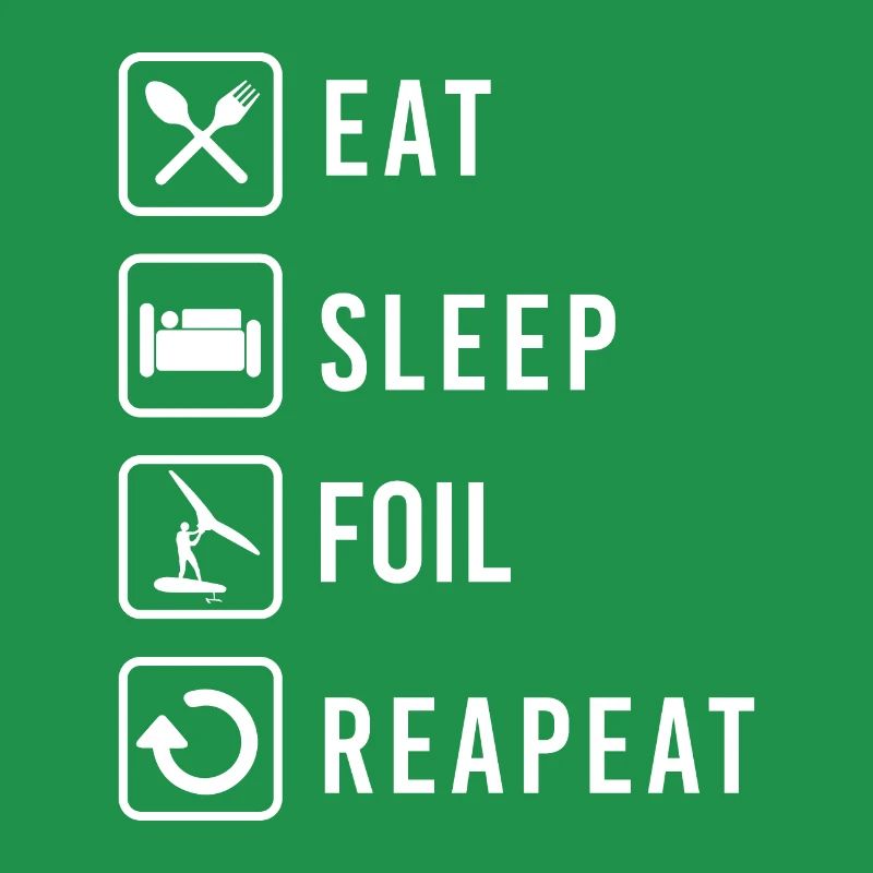 Surfer Eat Sleep Foil Repeat Wing Foiling Geschenk