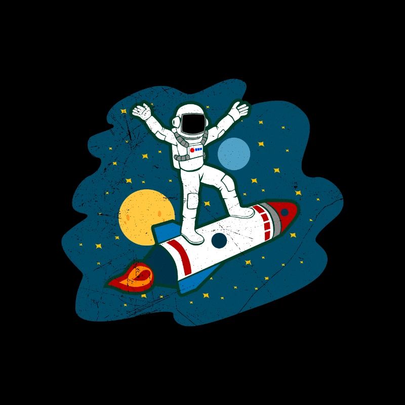 Astronaut Ride Spaceship Space Lover Gift Idea