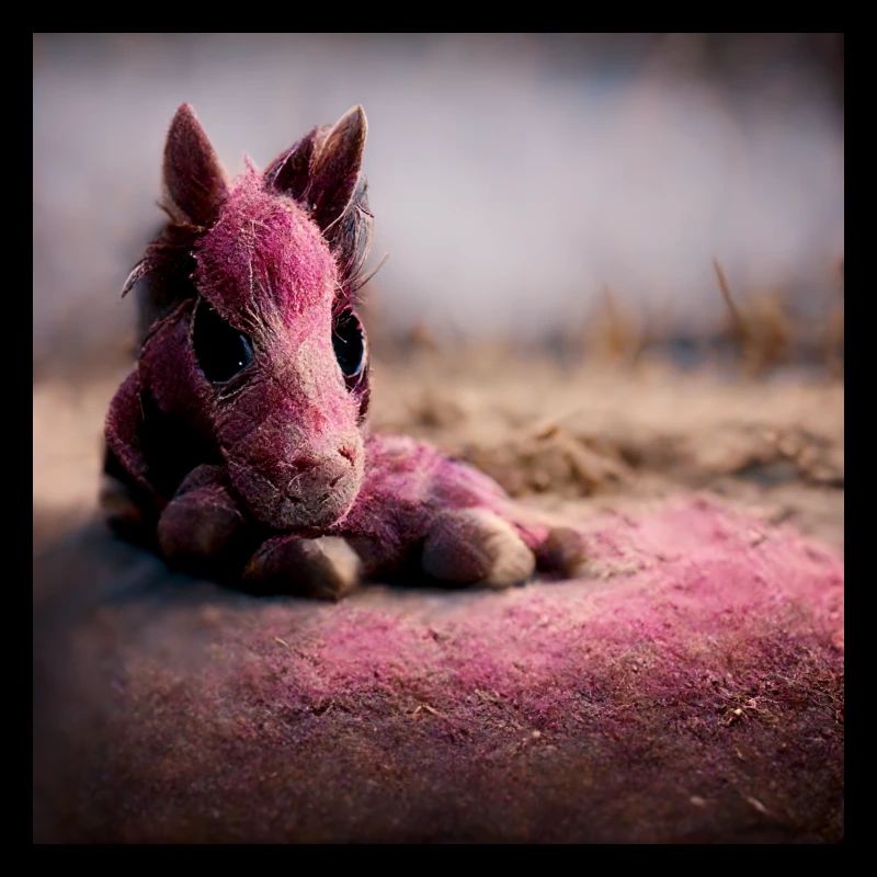 Bébé cheval couché sur le sol Rosa IV