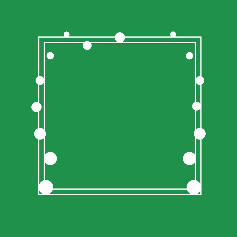 Dotted frame Square white