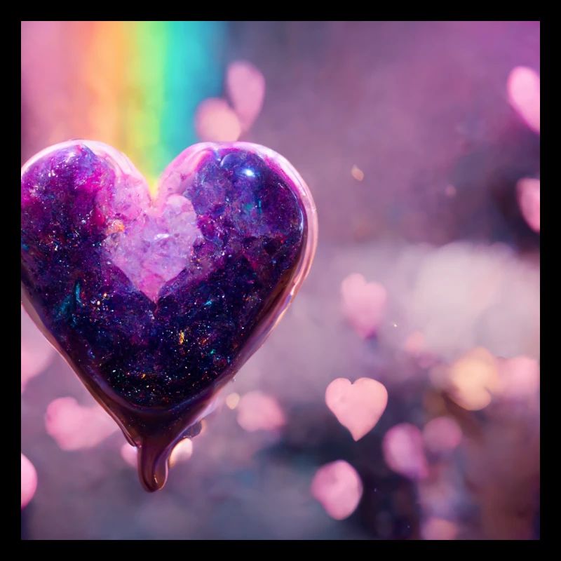 Lila Regenbogen Herz