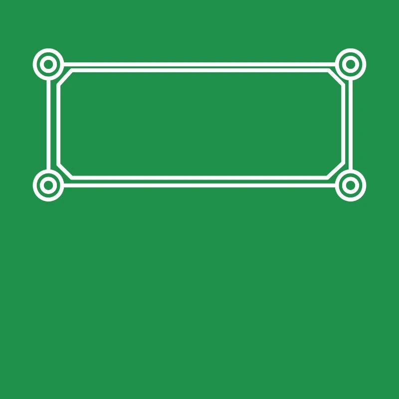 Rectangular frame white round corners