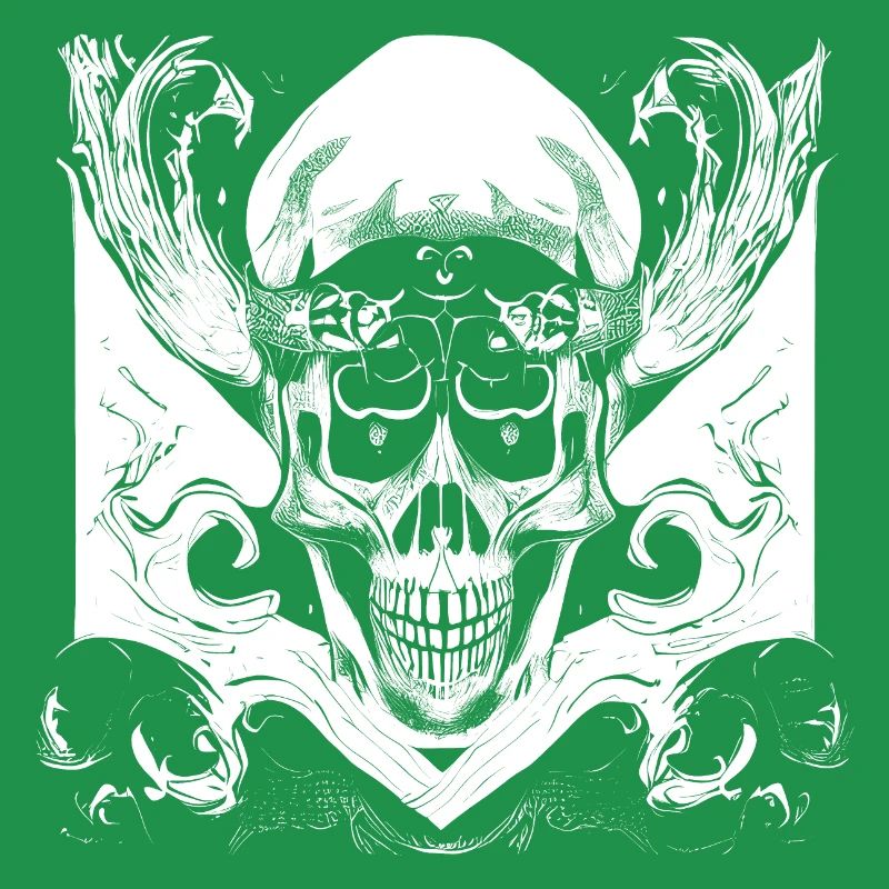 Halloween- oder Horror- Totenschädel mit Ornamente