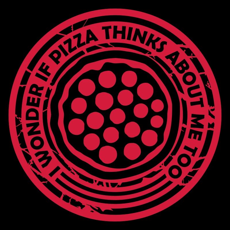 pizza thinks about me