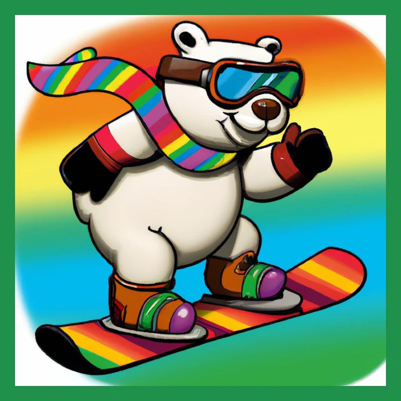 Cool Polar Bear Rides Snowboard V3 Gift