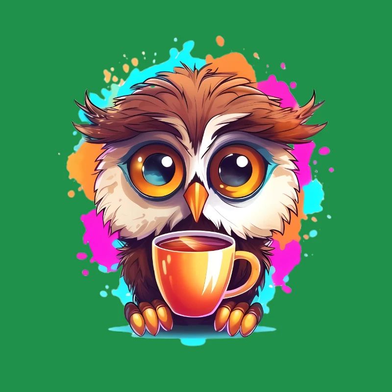 Niedliche Wachsame Eule | Nachtschwärmer Eule