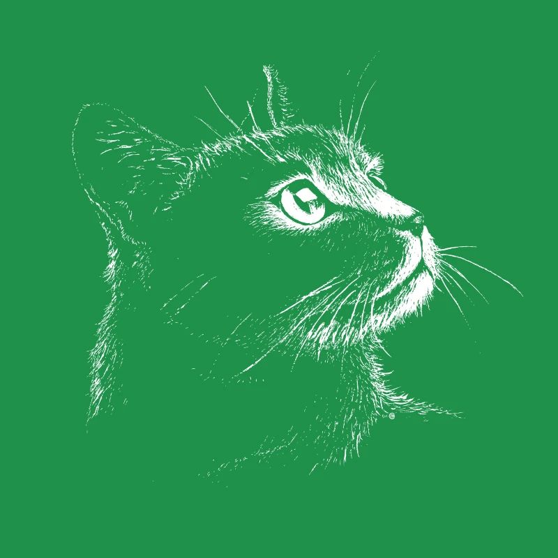 Portrait de chat (blanc)