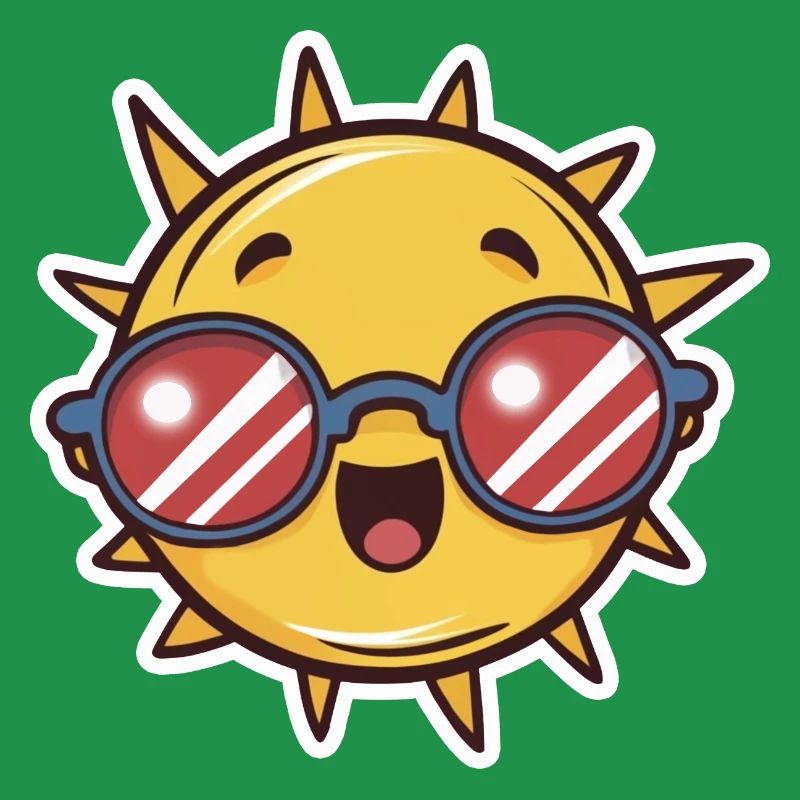 Kawaii Chibi Sun Drawing