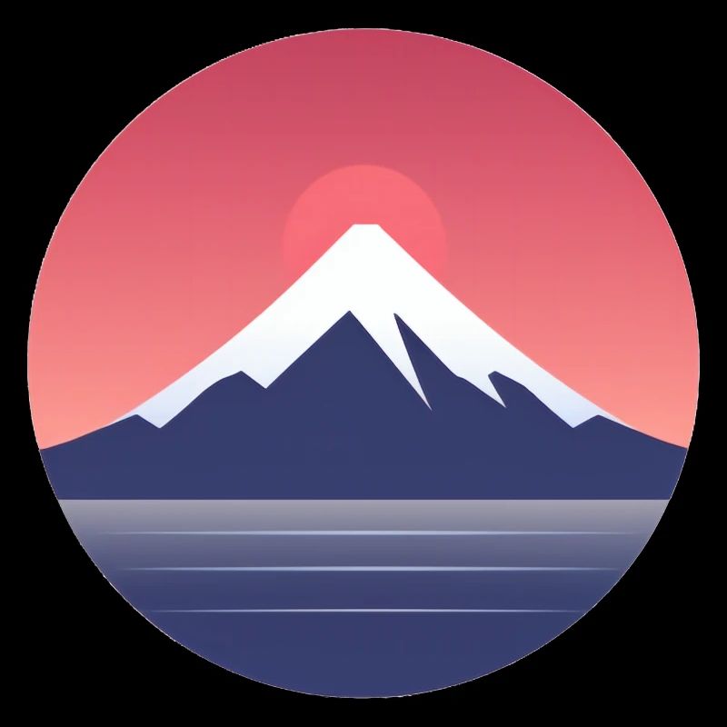 Minimalistischer Berg Fuji