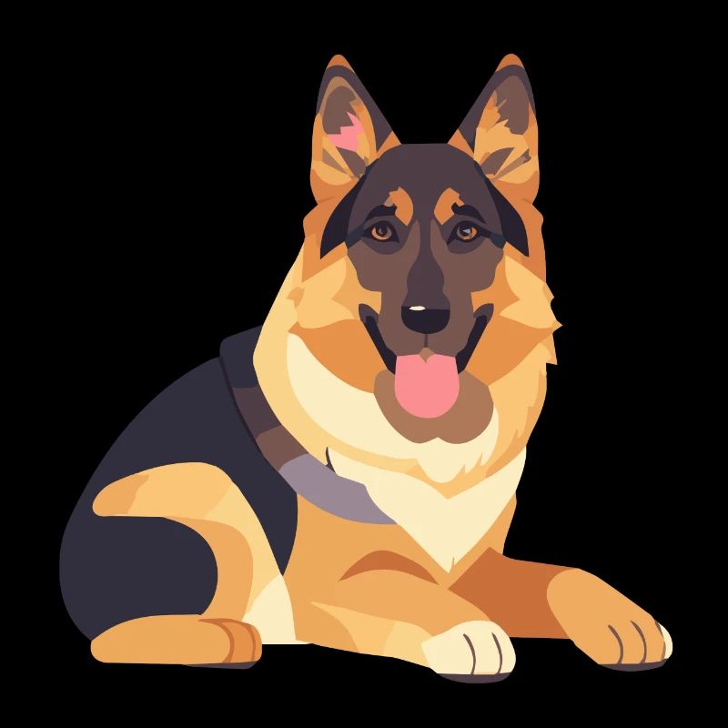 Schäferhund liegend großer Hund