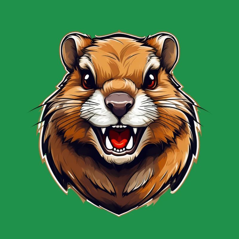 Wild angry animal pugnacious combative gopher