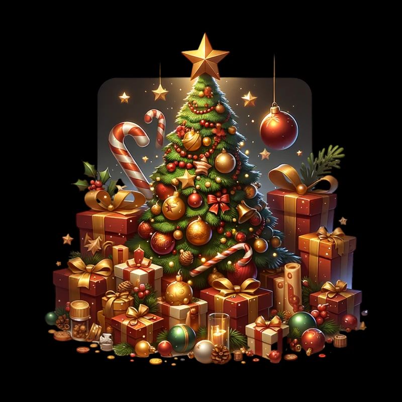Weihnachtsbaum Geschenke Sternenhimmel