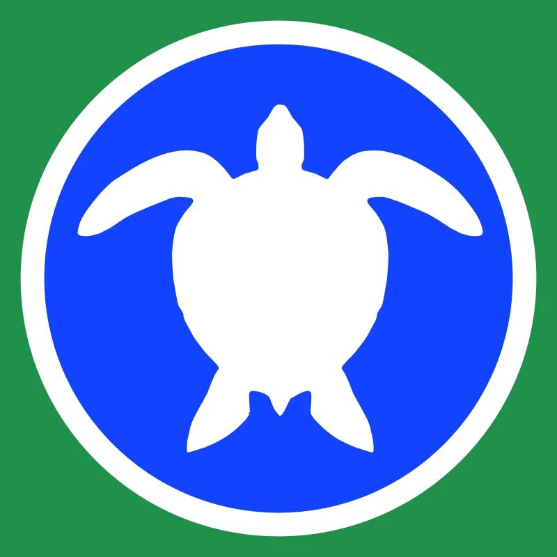 Water turtle circle round silhouette icon