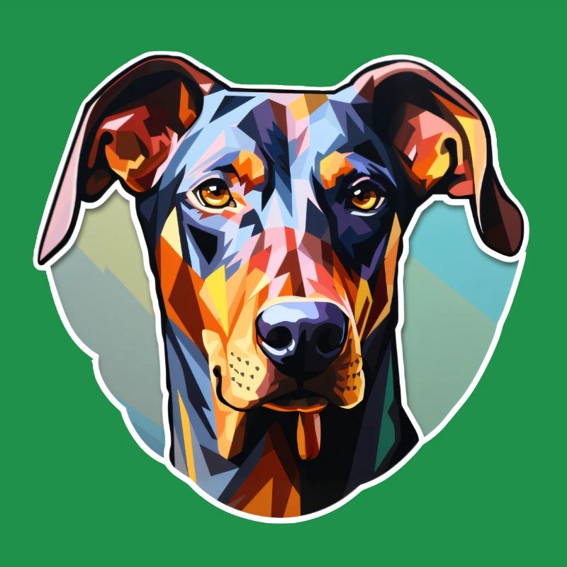 Dobermann Pinscher psychedelisch