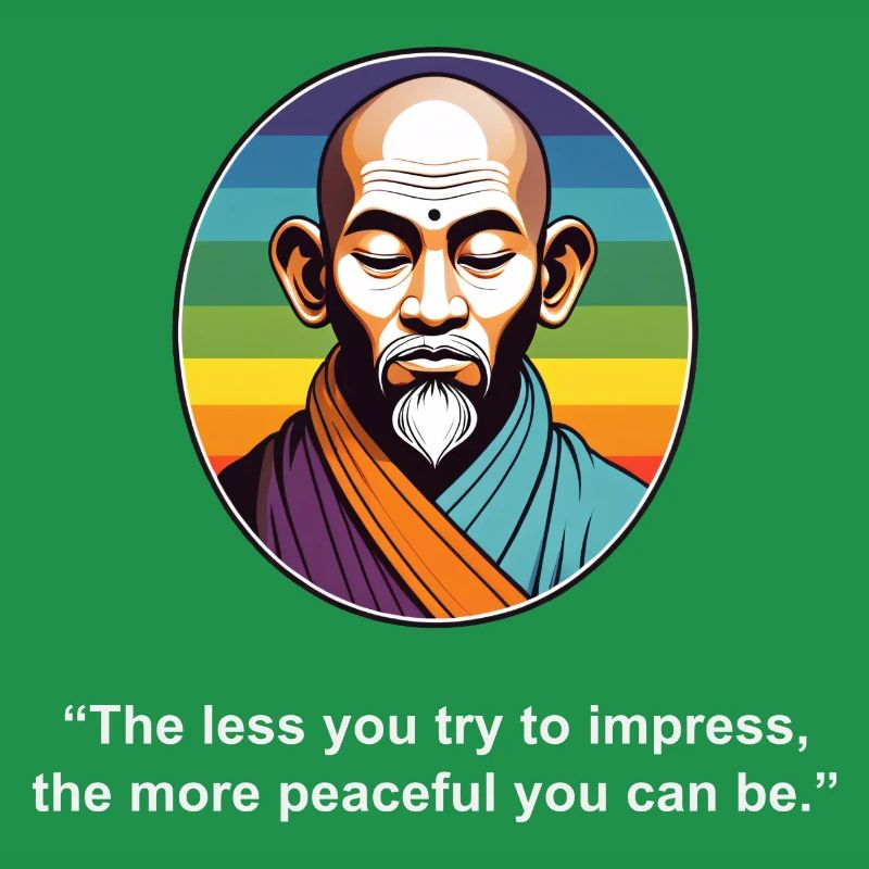 Moins vous essayez d’impressionner | Citation Zen