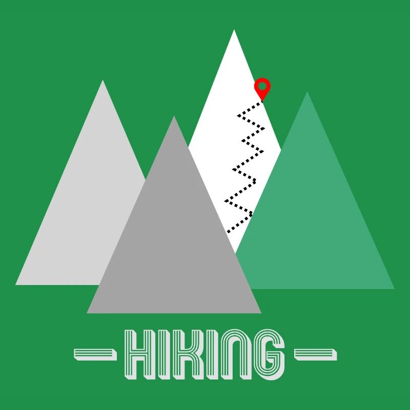 Conception de logo vert HIKING