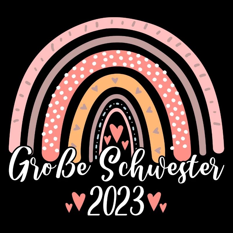 Große Schwester 2023 Boho Regenbogen Mädchen