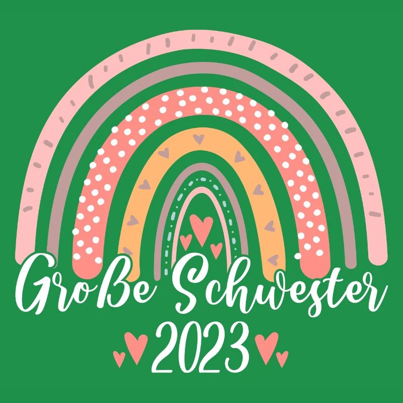 Große Schwester 2023 Boho Regenbogen Mädchen