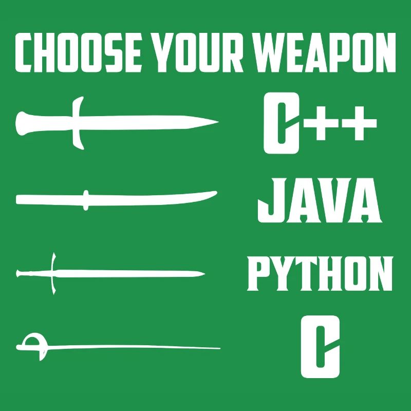 Choisissez votre arme C++, Java, Python, C Coding Pro