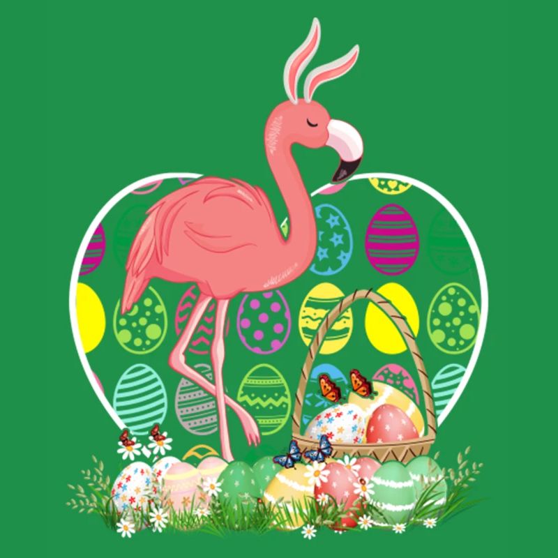 Flamingo Easter Eggs Funny Easter Day Eggs Hunters