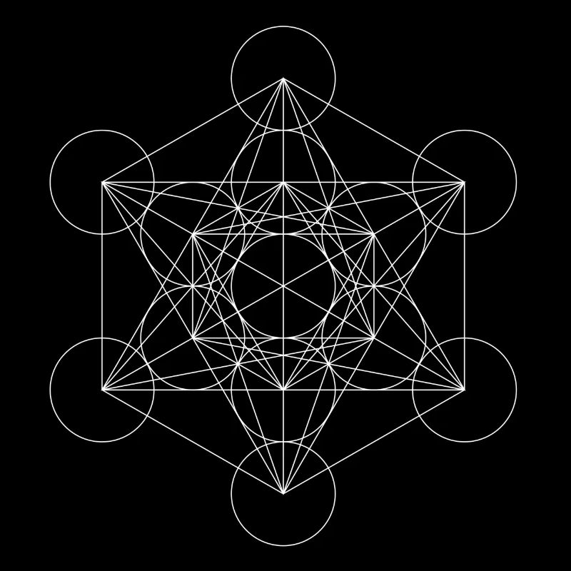 Metatron's Cube White