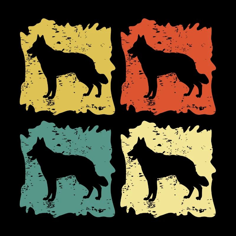 Schweizer Weißer Schäferhund Pop Art