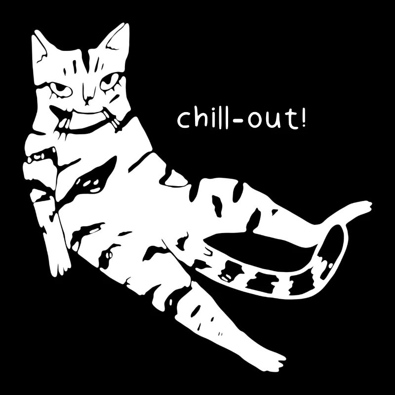 Funny cat chill out.
