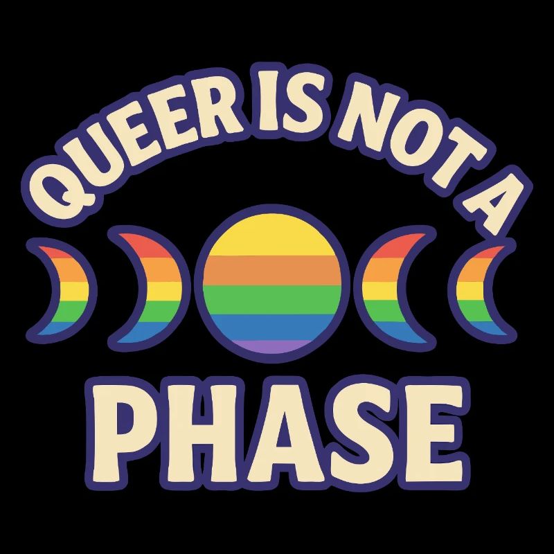 Queer is not a phase – Phases de lune arc-en-ciel