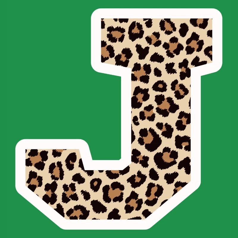 Buchstabe J Leopardenmuster - Geschenkidee zum Geburtstag