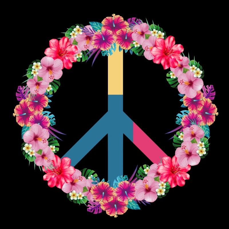 Peace Zeichen Blumen