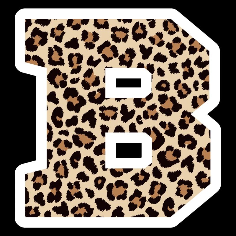 Buchstabe B Leopardenmuster - Geschenkidee zum Geburtstag