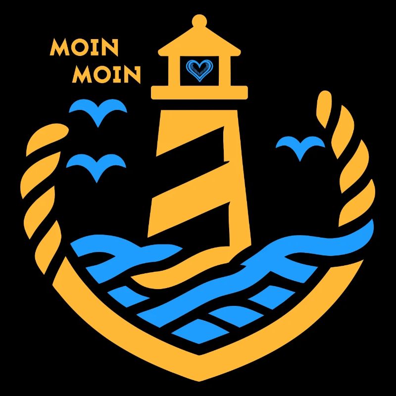Moin Moin + Leuchtturm mit Herz