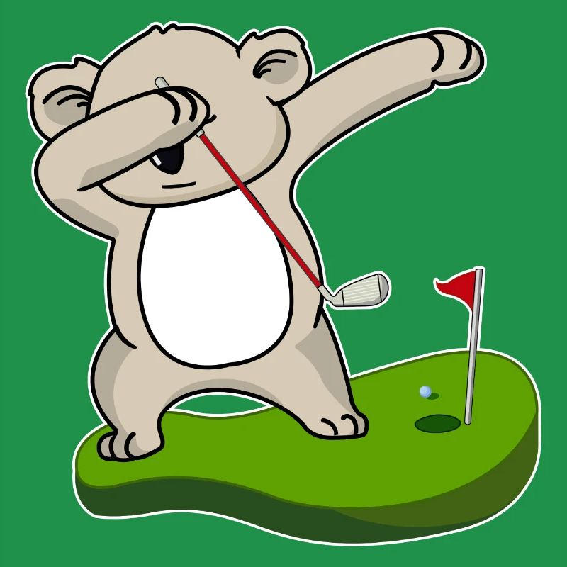 dab dabbing koala golf niedlich geschenk baby tier