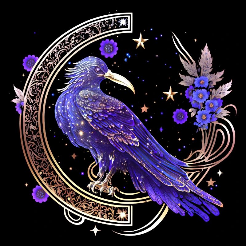 Mystische Krähe, Wicca, Morrigan, Keltisch, Vogel