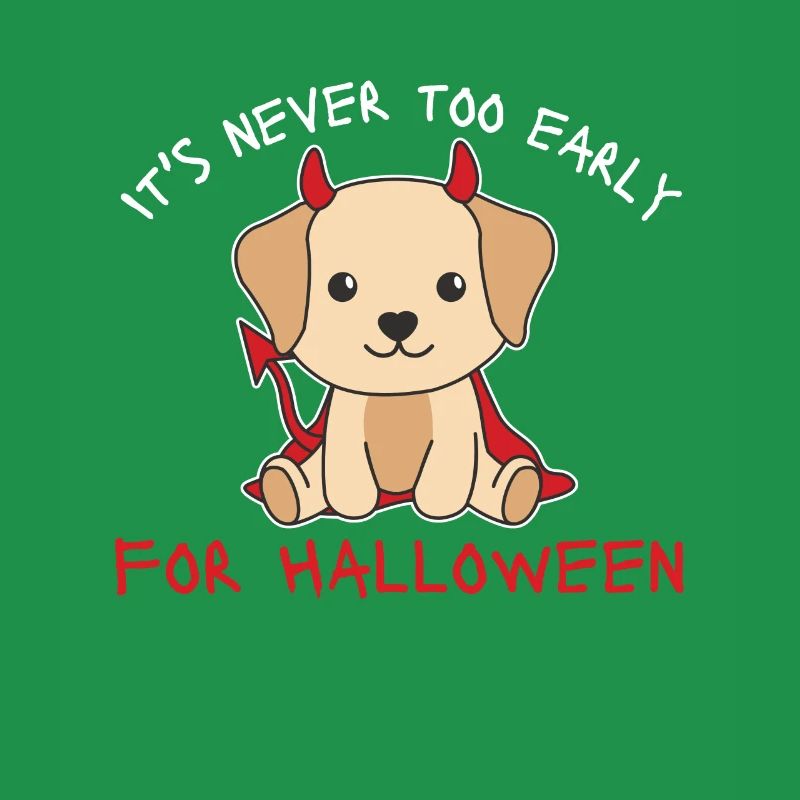 Labrador it's never too early for Halloween devils