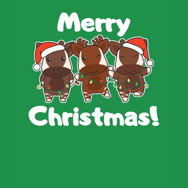 Okapi Christmas Winter Animals Okapi