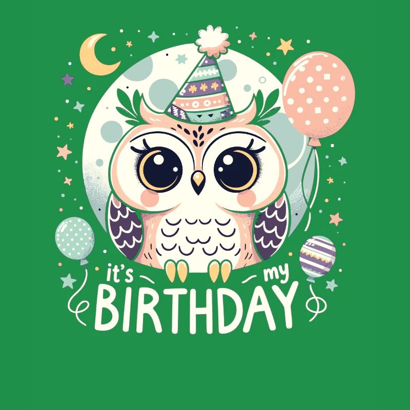 Its My Birthday Süßes Geburtstags Eule