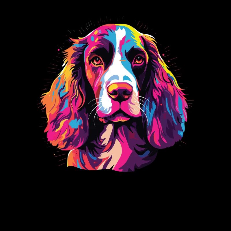 Aquarelle colorée Welsh Springer Spaniel