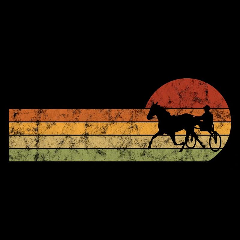 Traber Trabrennen in retro oder vintage Style