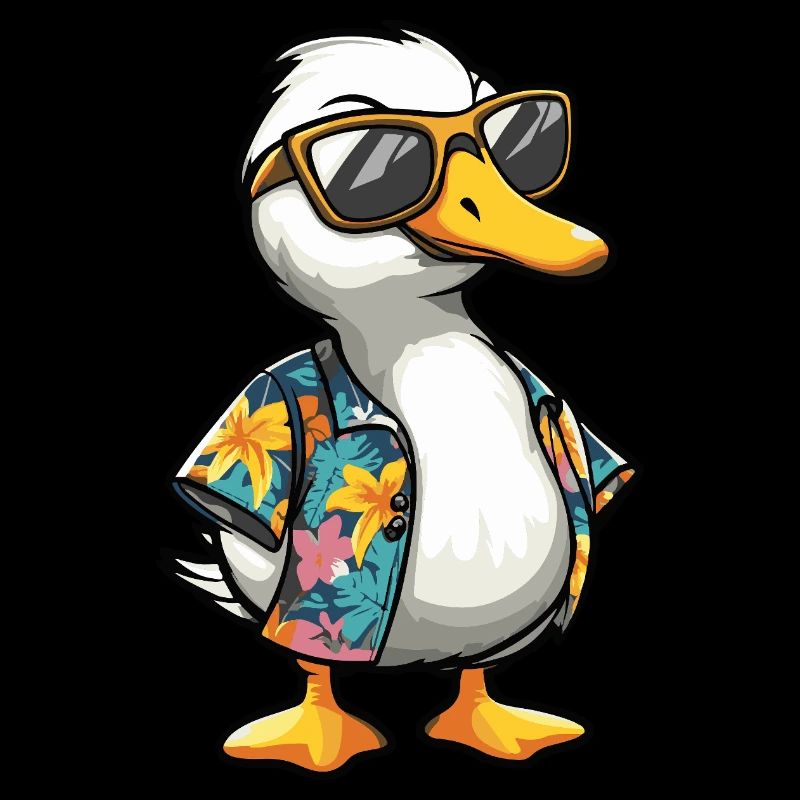 Gans Comic Lustig Sommer